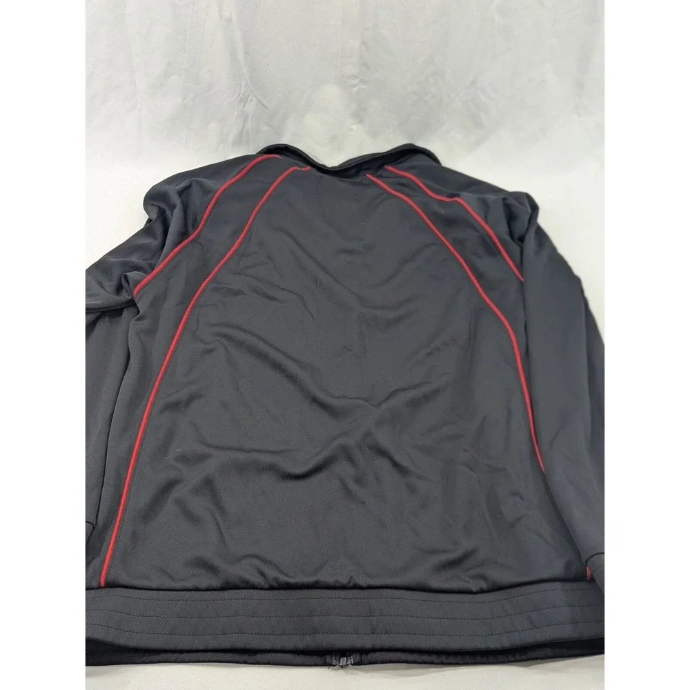 Jordan Men's XL Track Jacket Black Red Piping Full Double Pockets‎ Excellent